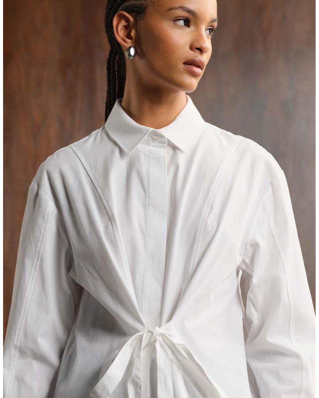ASOS Brown Adjustable Cinched Back Shirt