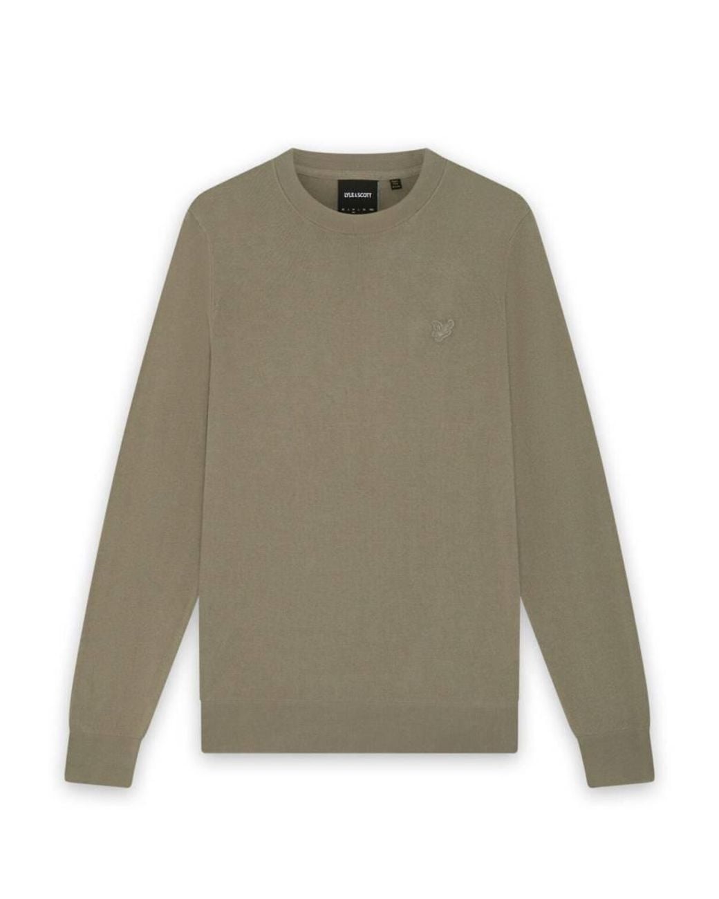 Lyle & Scott Natural Mid Knits Tonal Superfine Crew Neck Jumper for men