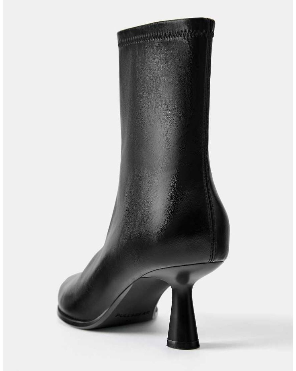 Pull&Bear Black Stiletto Heel Ankle Boots