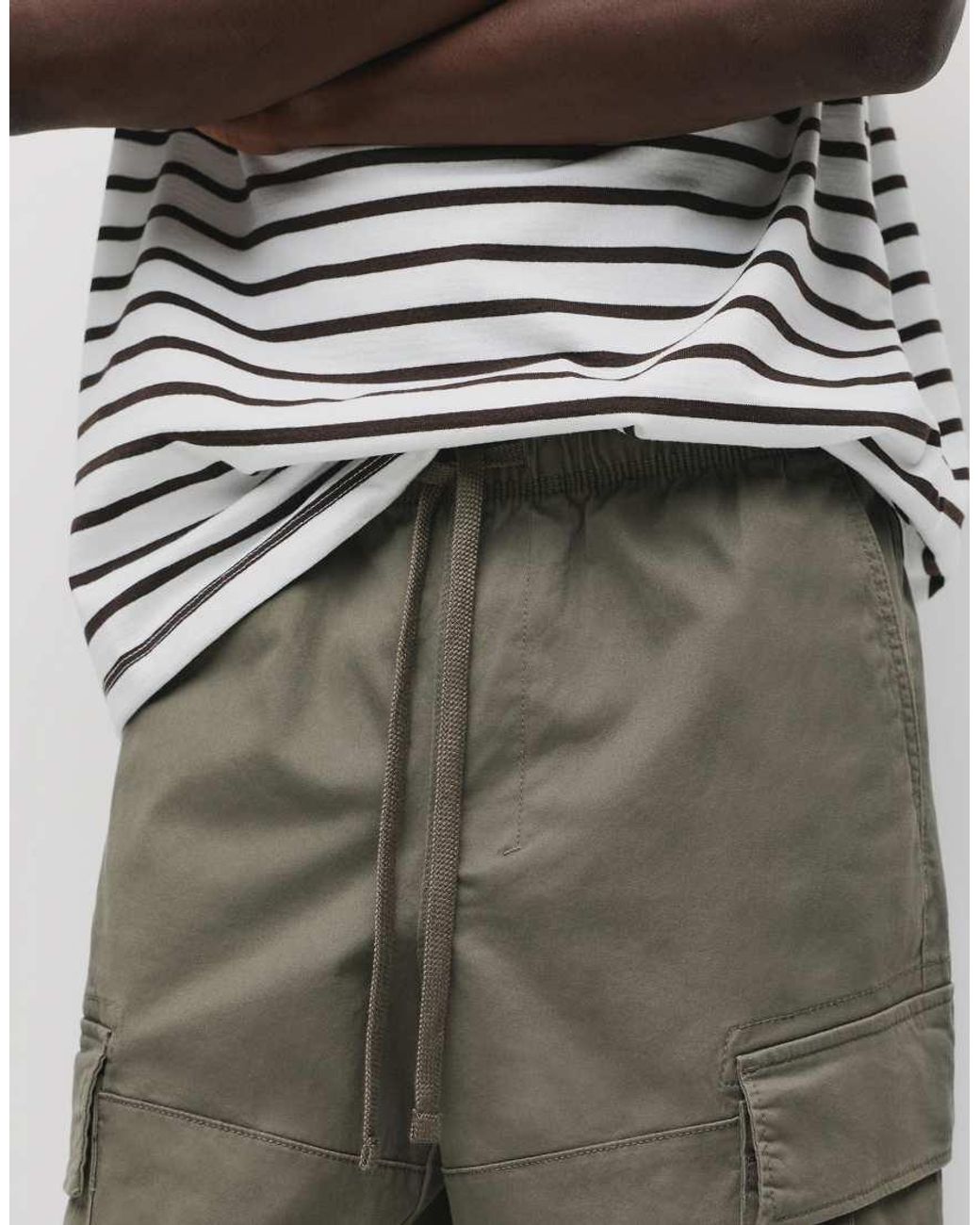 Joggers Cargo Kaki di Pull&Bear in White da Uomo