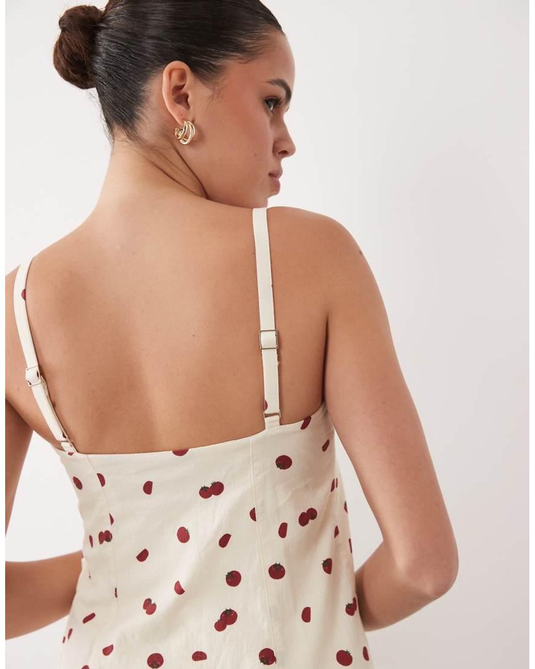 Abercrombie & Fitch White 90s Square Neck Mini Dress