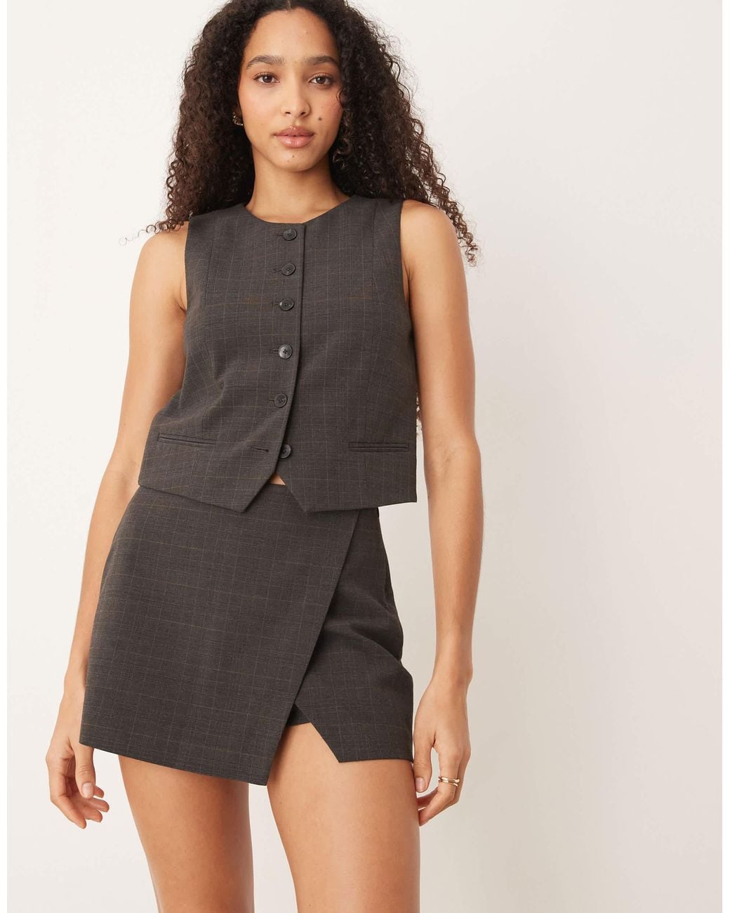 Stuard - mini-jupe d'ensemble élégante à carreaux Mango en coloris Natural