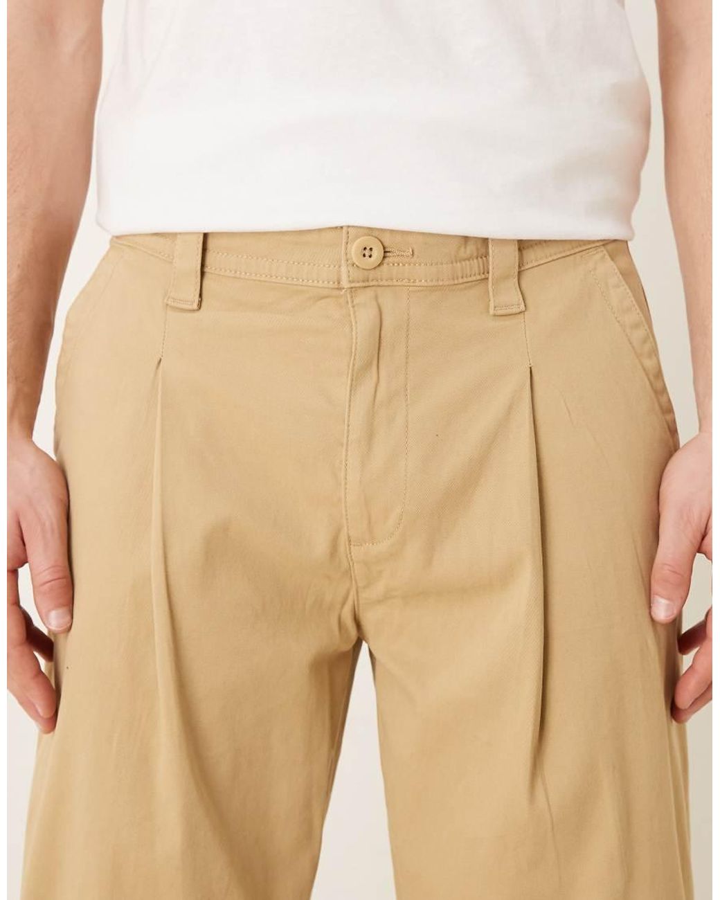 ASOS Natural Straight Trousers for men