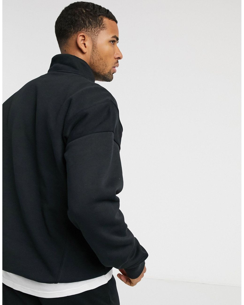 Reebok Classics Half Zip Sweatshirt With Vector Logo in Black for Men |  Lyst Australia