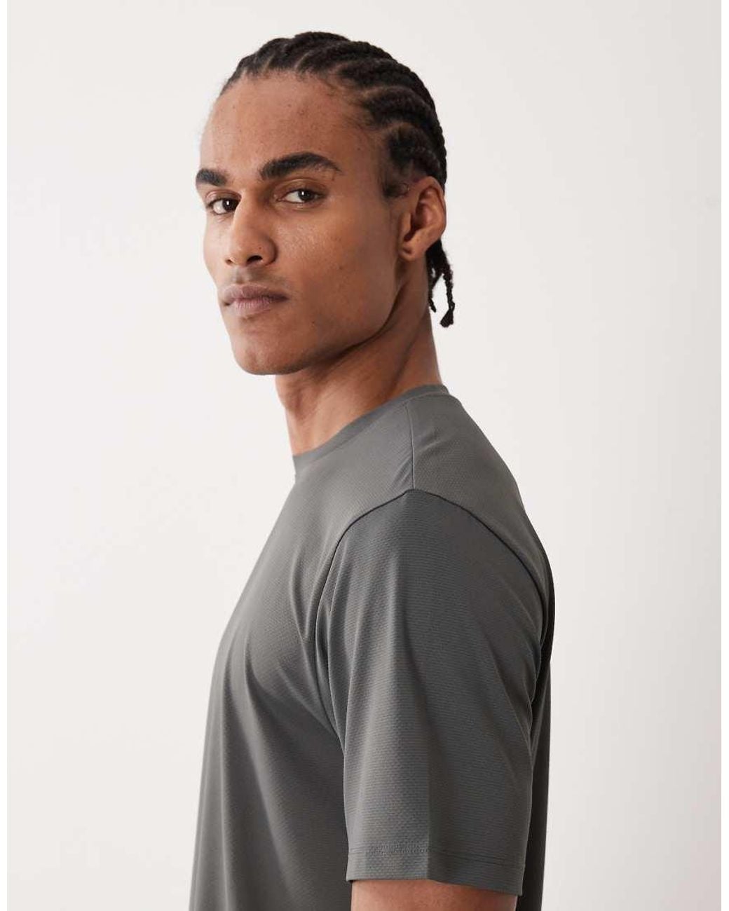 4505 Gray Icon Quick Dry Mesh Training T-shirt for men