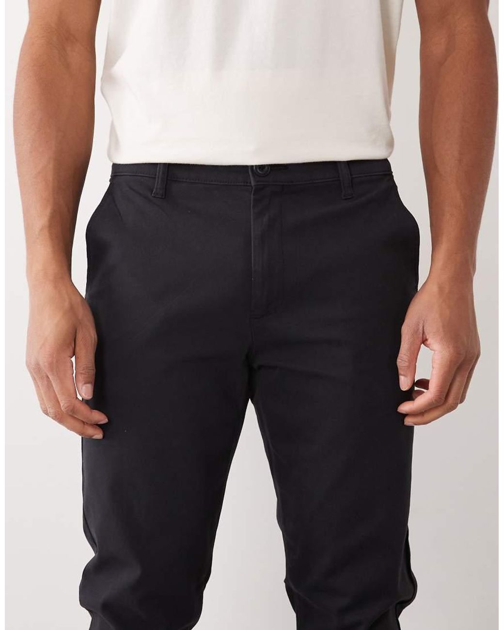 ASOS Black 2 Pack Slim Chinos for men
