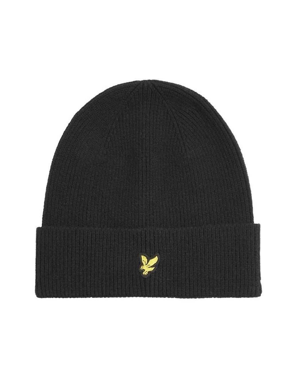Lyle & Scott Black Headwear Beanie for men