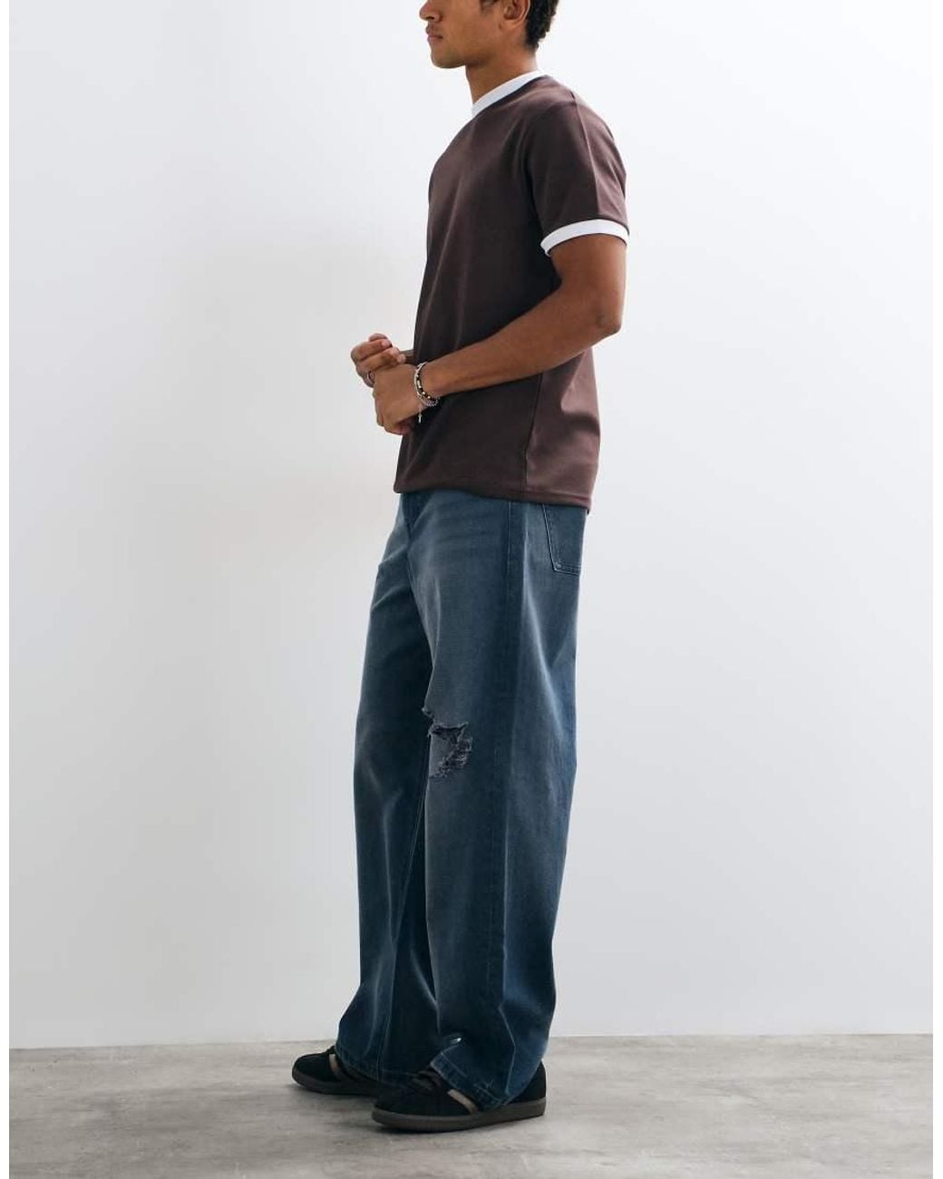 ASOS Blue baggy Jeans for men