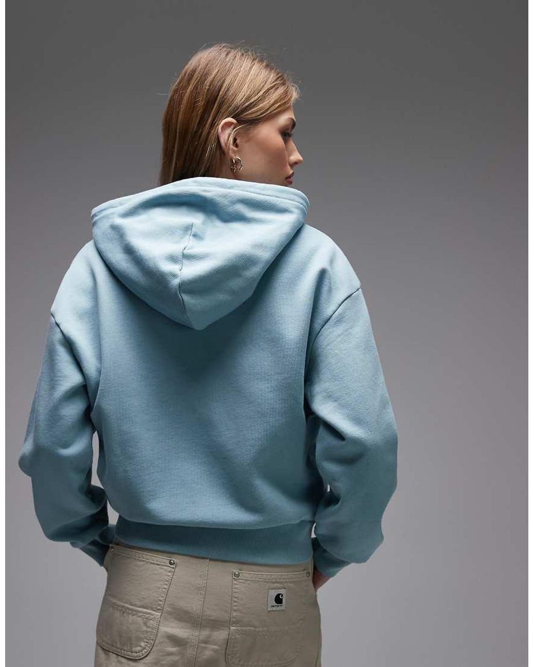 Carhartt Blue Casey Zip Through Hoodie