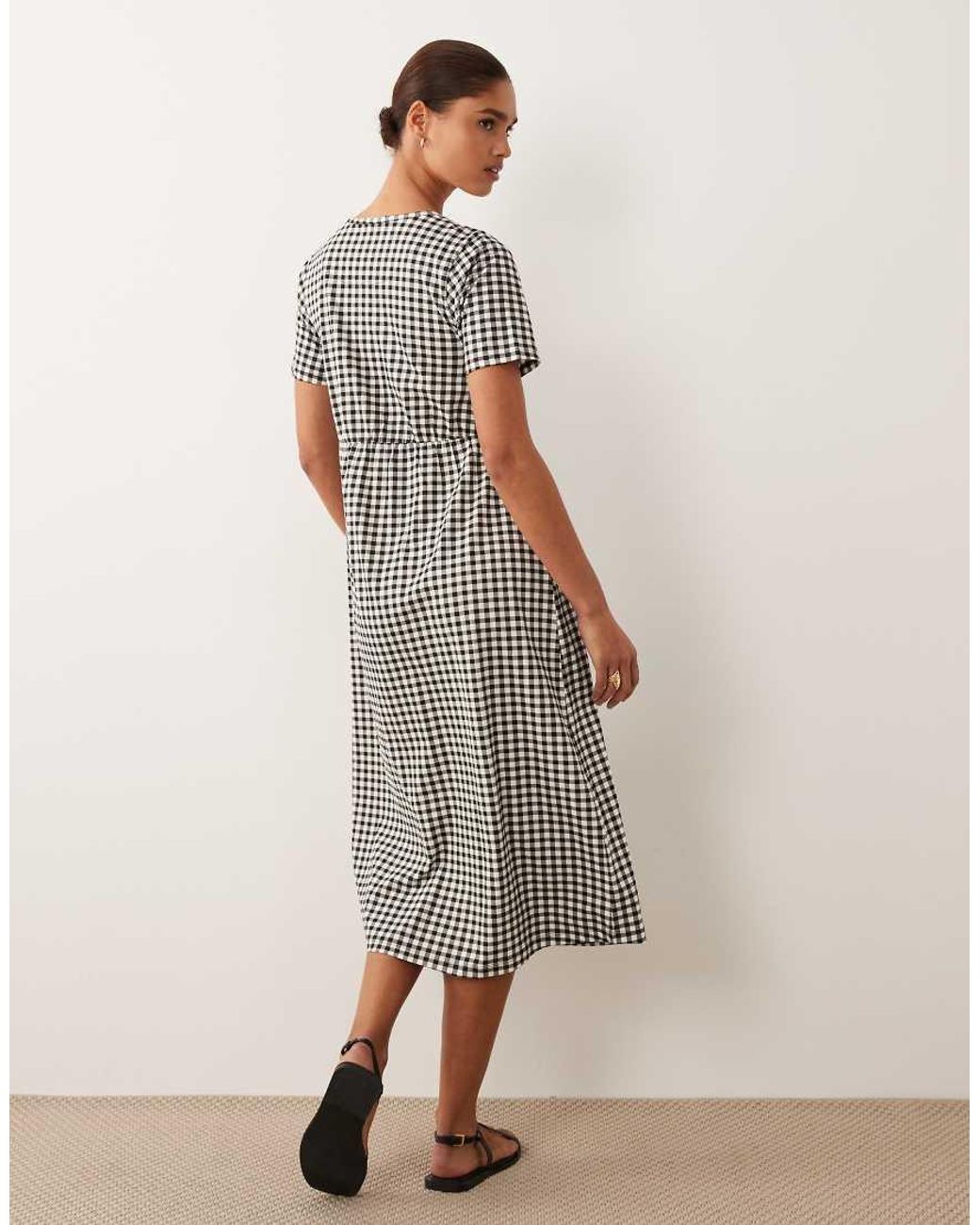 Threadbare Black Jersey Short Sleeve Midi Dress