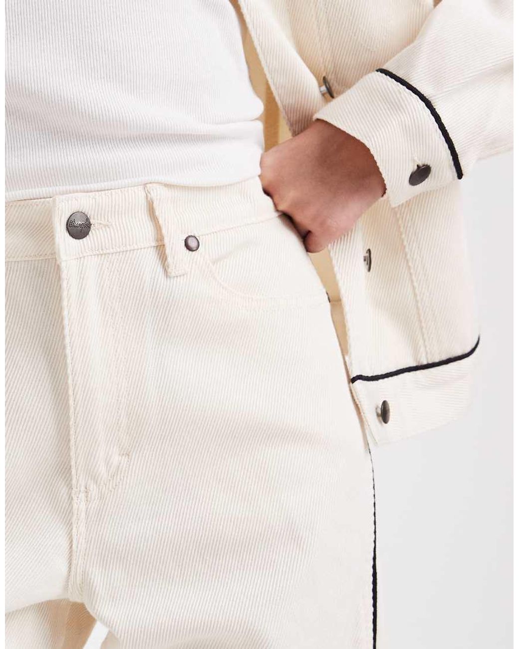 Wrangler White Barrel Denim Jeans