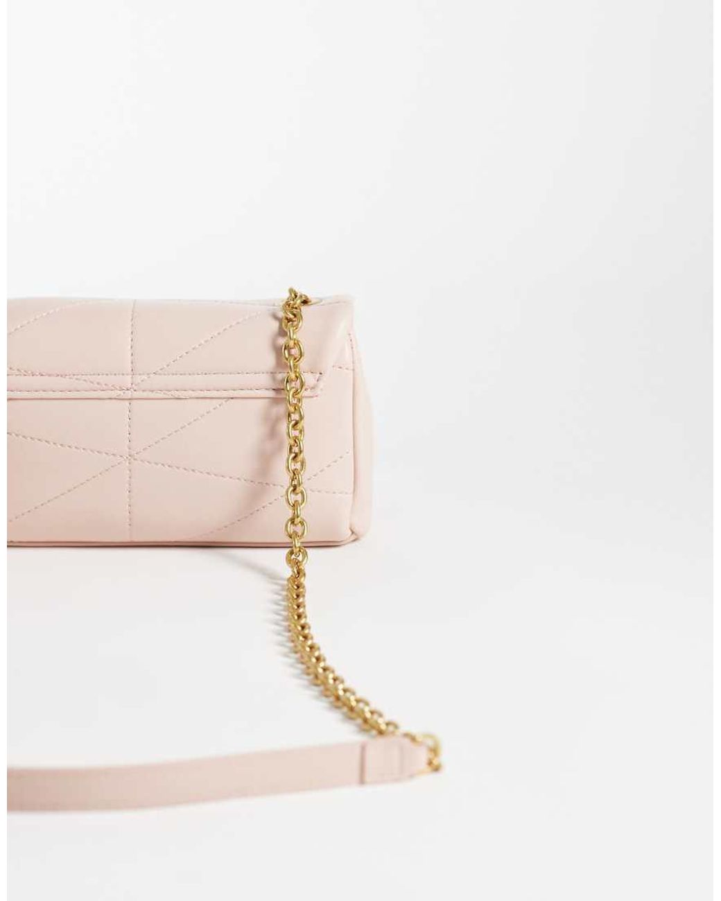 Mango Natural Cross-body Bag With Chain Strap