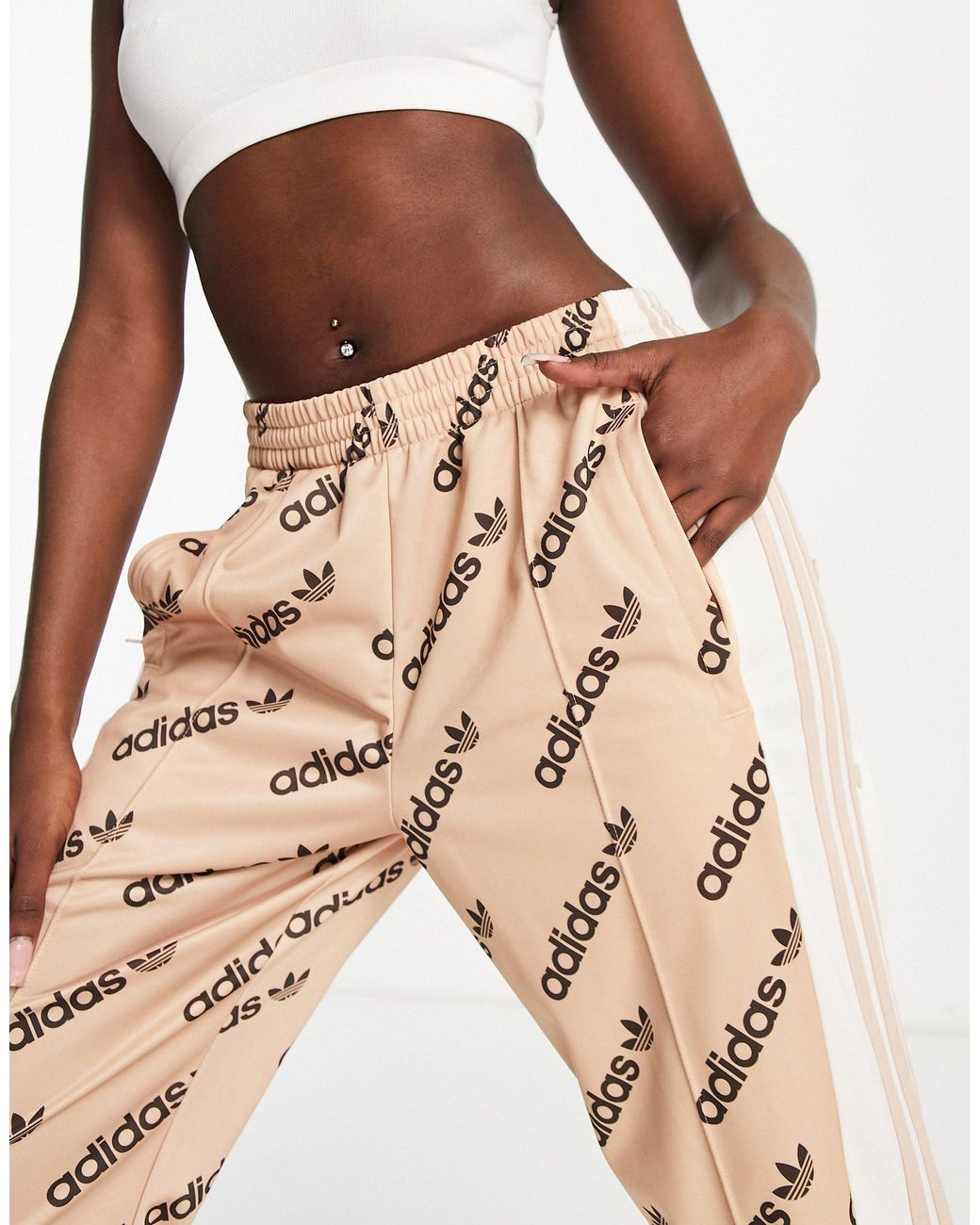 Adidas originals coeeze wide leg popper pants new arrivals
