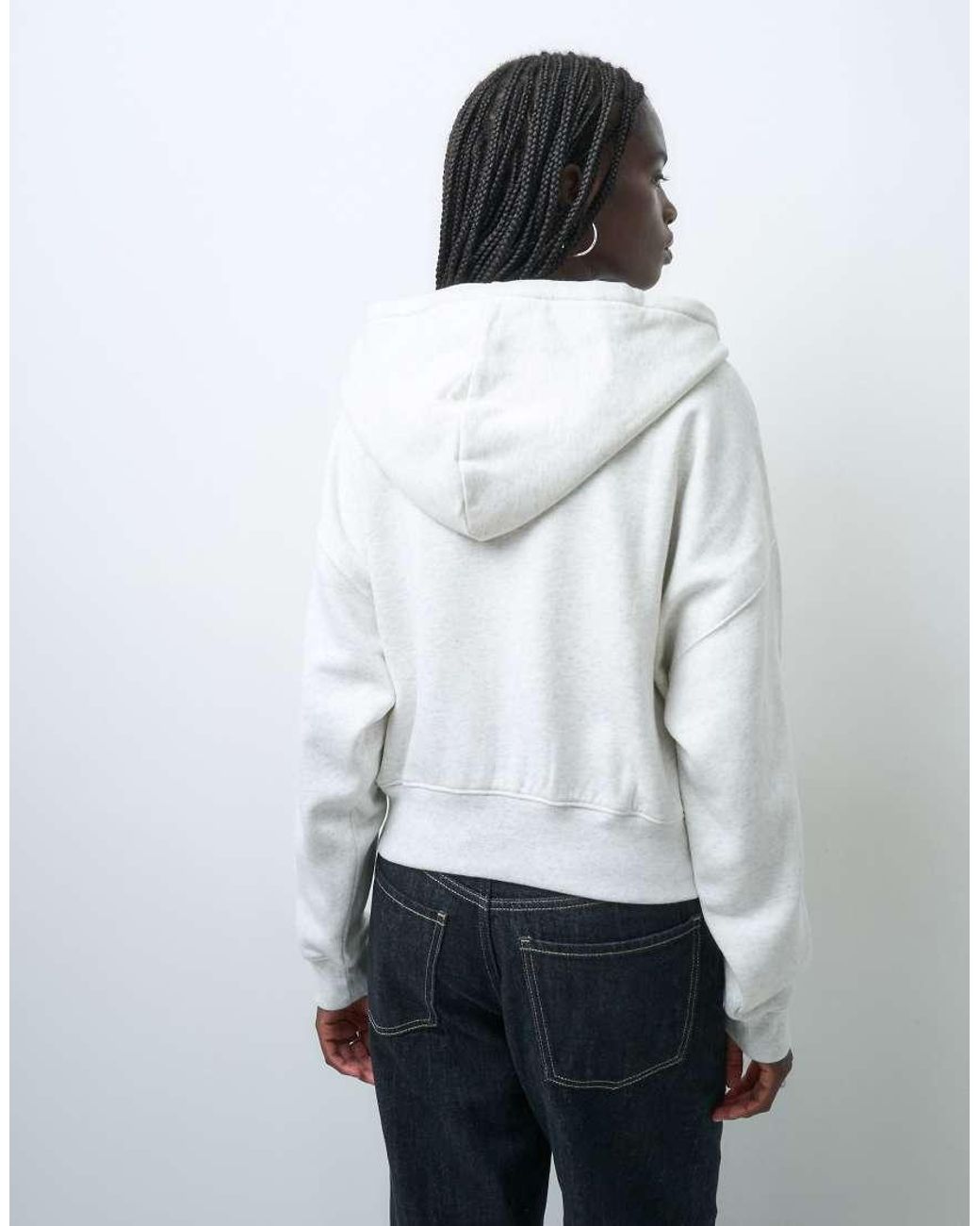 Gap Gray Full Zip Chest Logo Hoodie