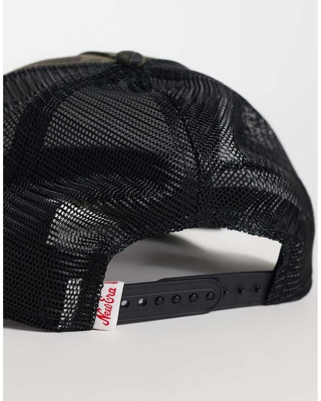 KTZ Black 9Forty Logo Patch Camo Print Trucker Cap
