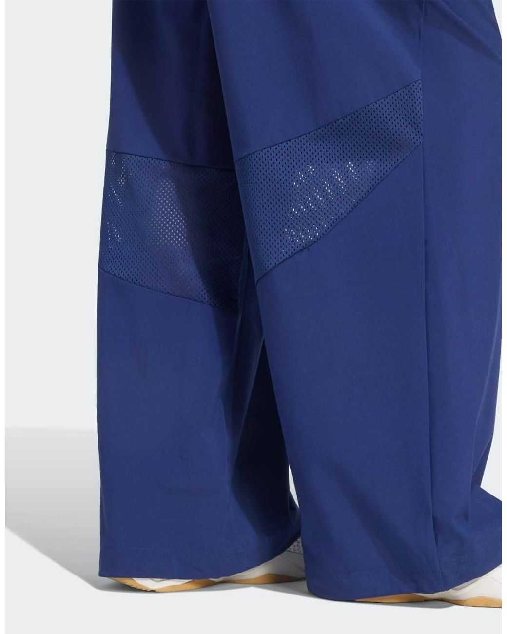 Adidas Originals Blue Hyperglam Color Block Wide Woven Pants