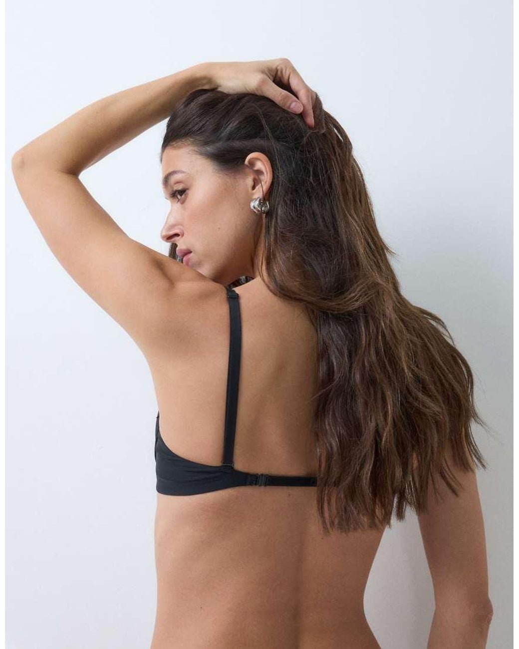 Cotton On Black Low Back Push Up Bra