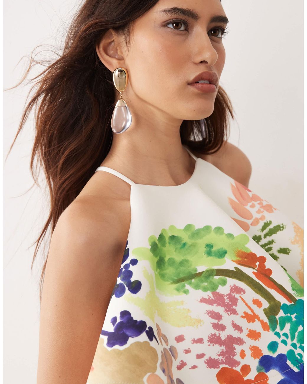 ARRANGE Multicolor Halter Top