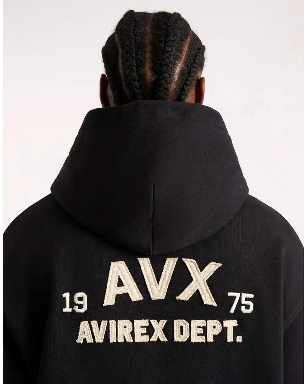 AVX Black Corp Over Head Long Sleeve Hoodie for men
