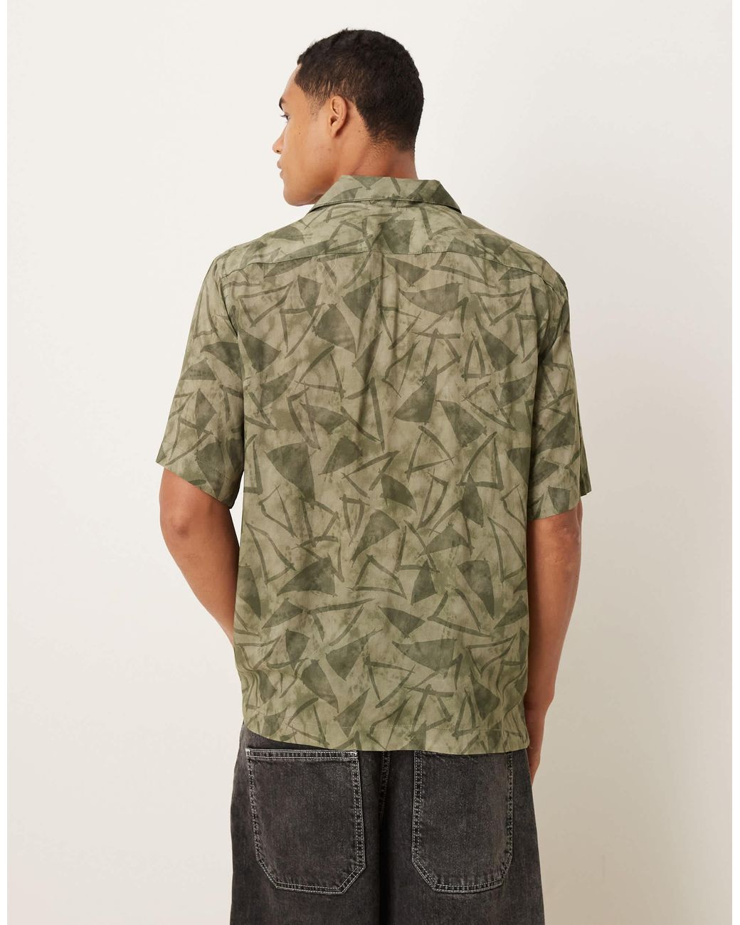 Mango – kurzärmliges hemd in Green für Herren