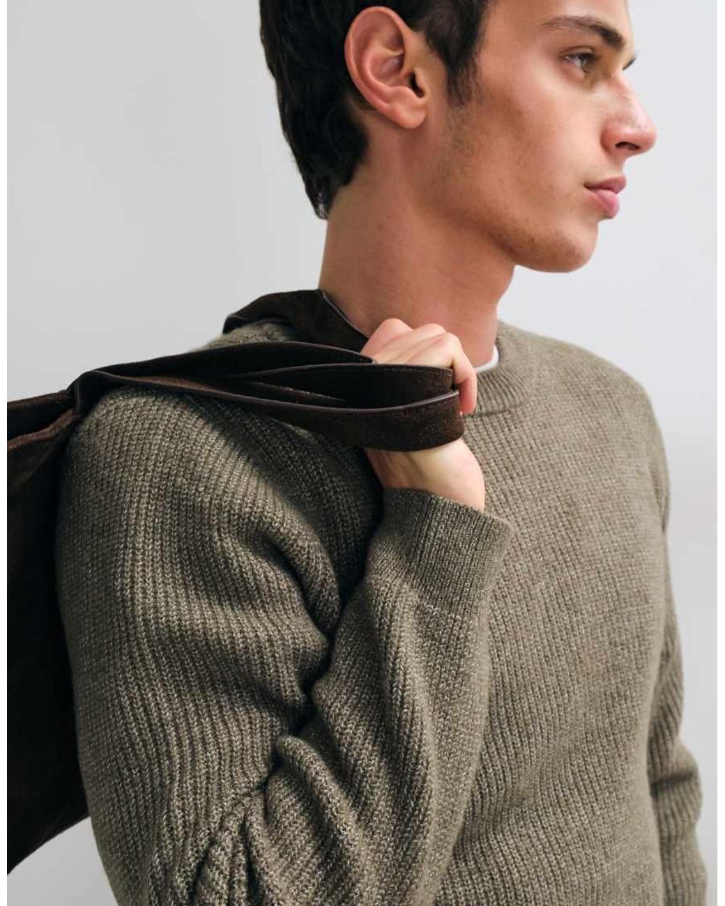 New Look Green Fisherman Jumper for men