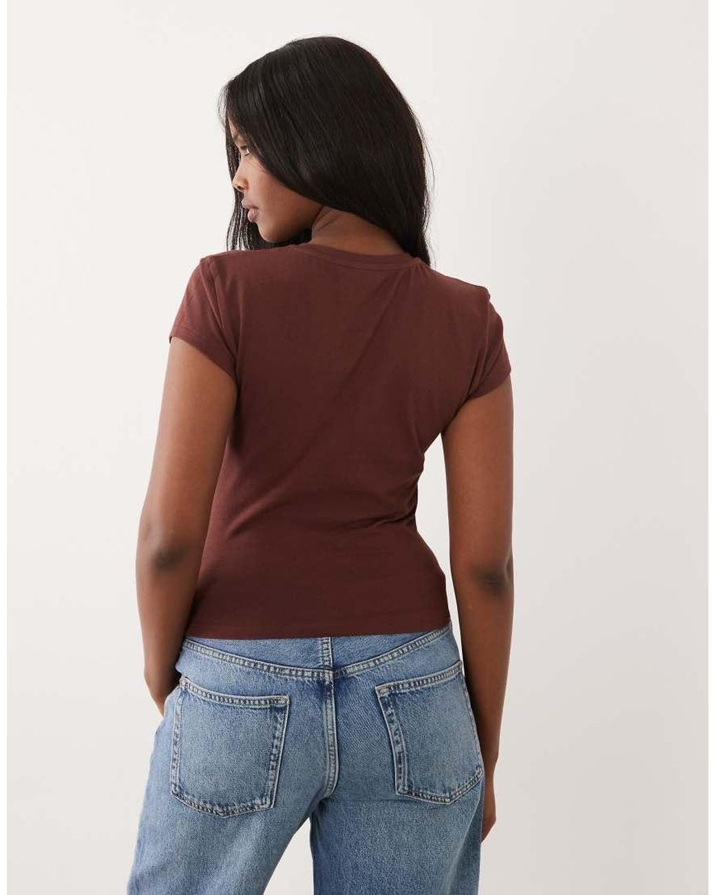 ASOS Red Short Sleeve Crop Top With Los Cabos Graphic