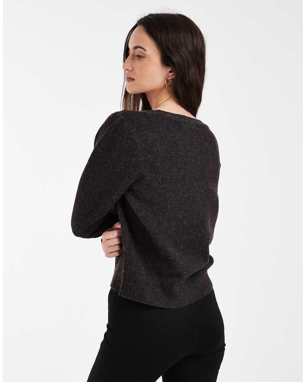 Vero Moda Black V Neck Knitted Cardigan