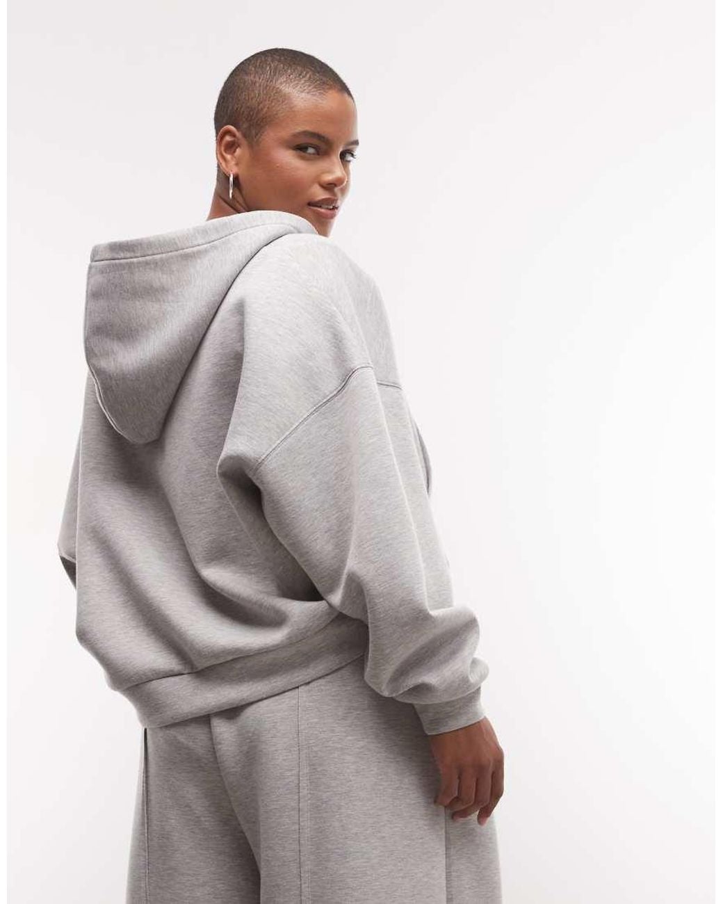 ASOS Gray Asos Design Curve Zip Up Hoodie