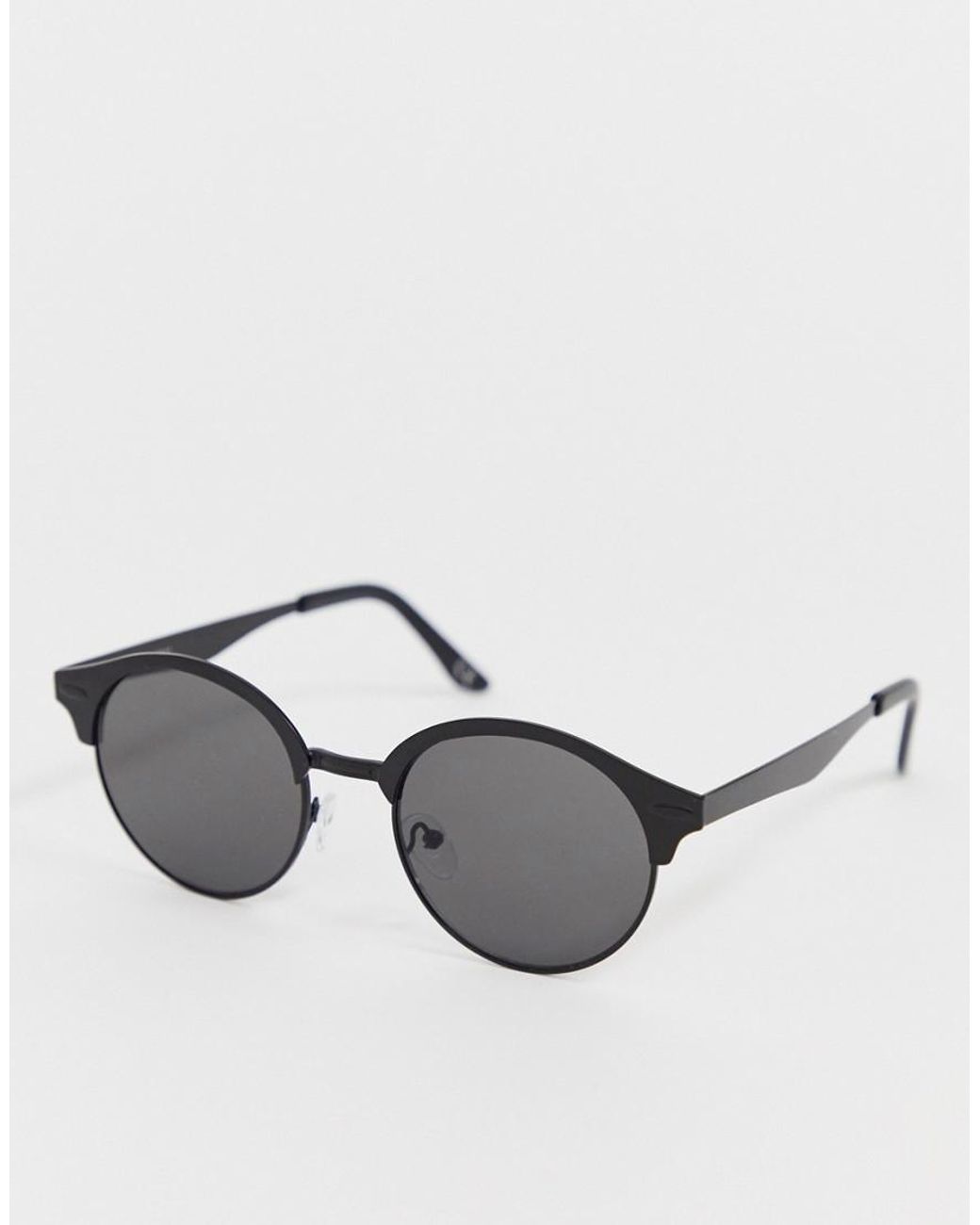 matte black round sunglasses