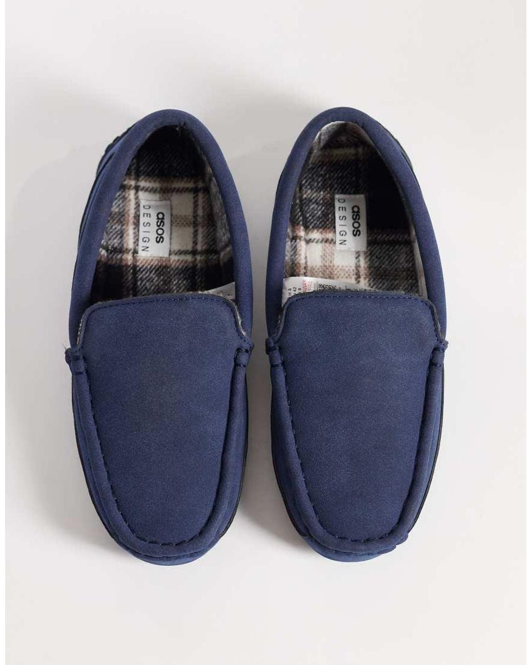 ASOS Blue Moccasin Slippers for men