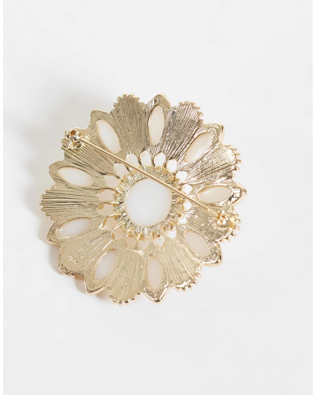 ASOS White Große brosche mit kunstperlen
