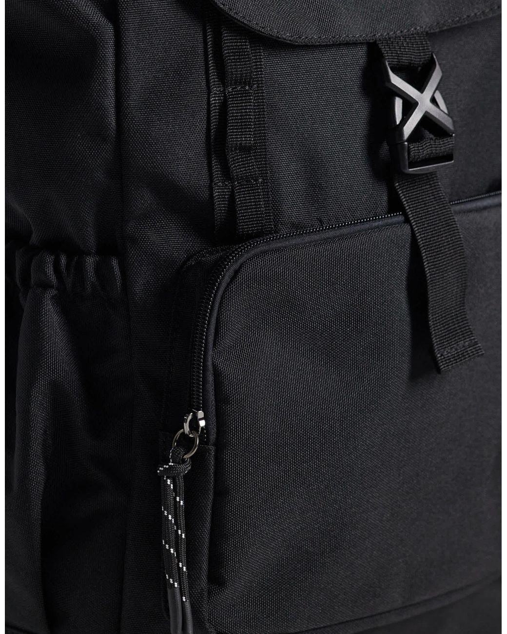 ASOS Black Multi-Pocket Backpack for men