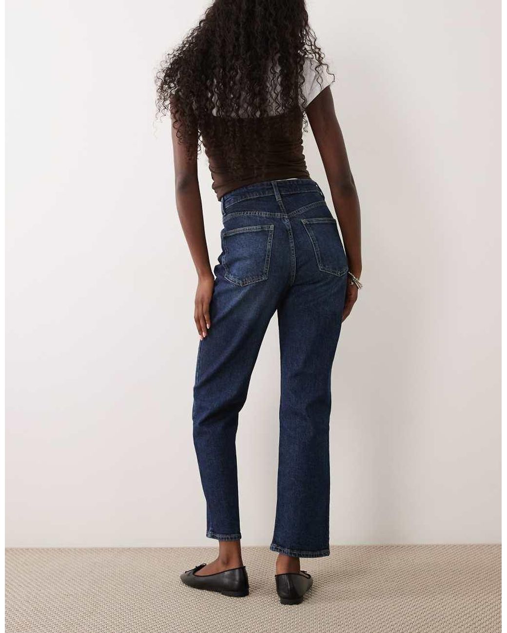 Mango Blue Newmom Relaxed Mom Jeans