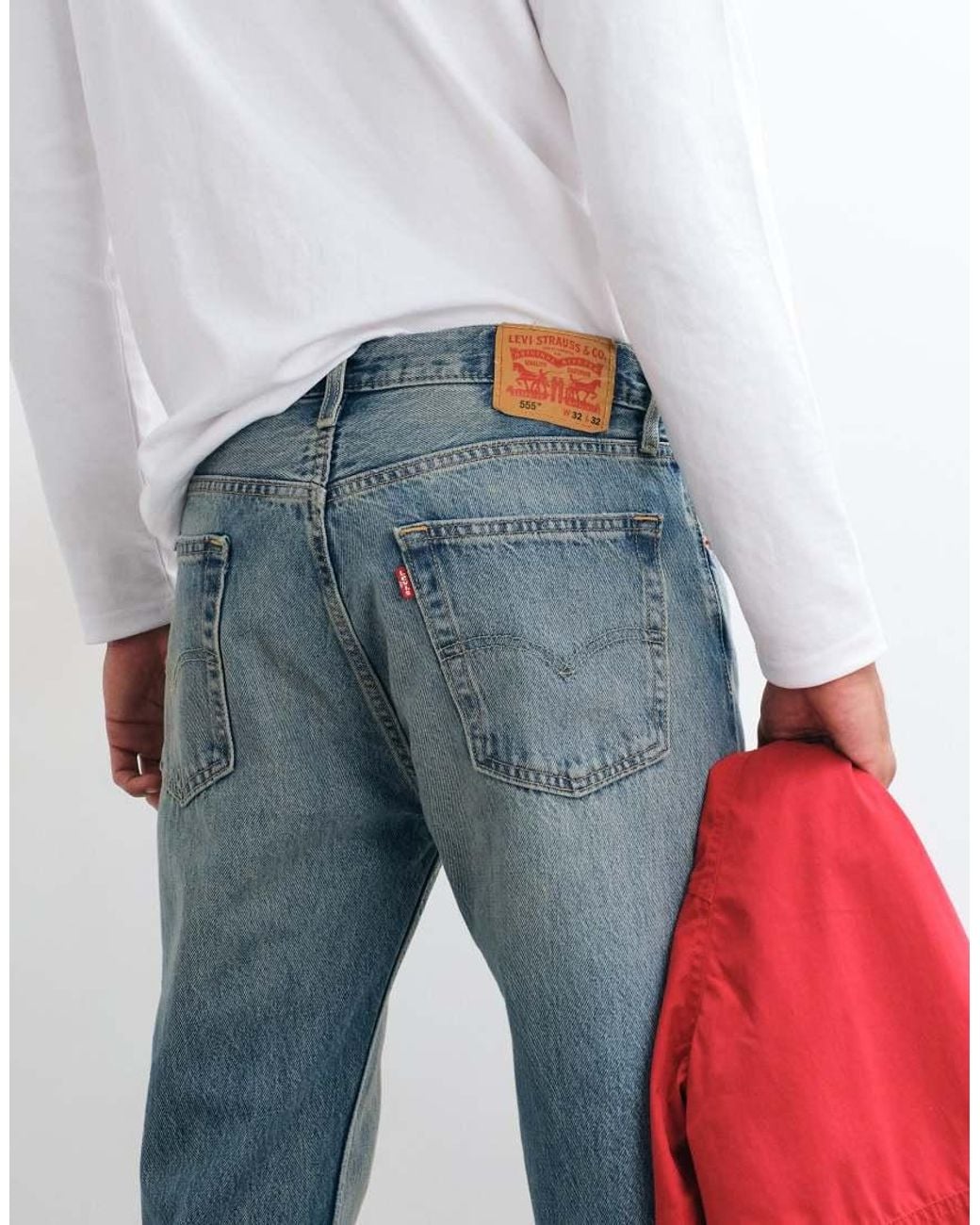 Levi's Natural 555 Relaxed Straight Jeans for men