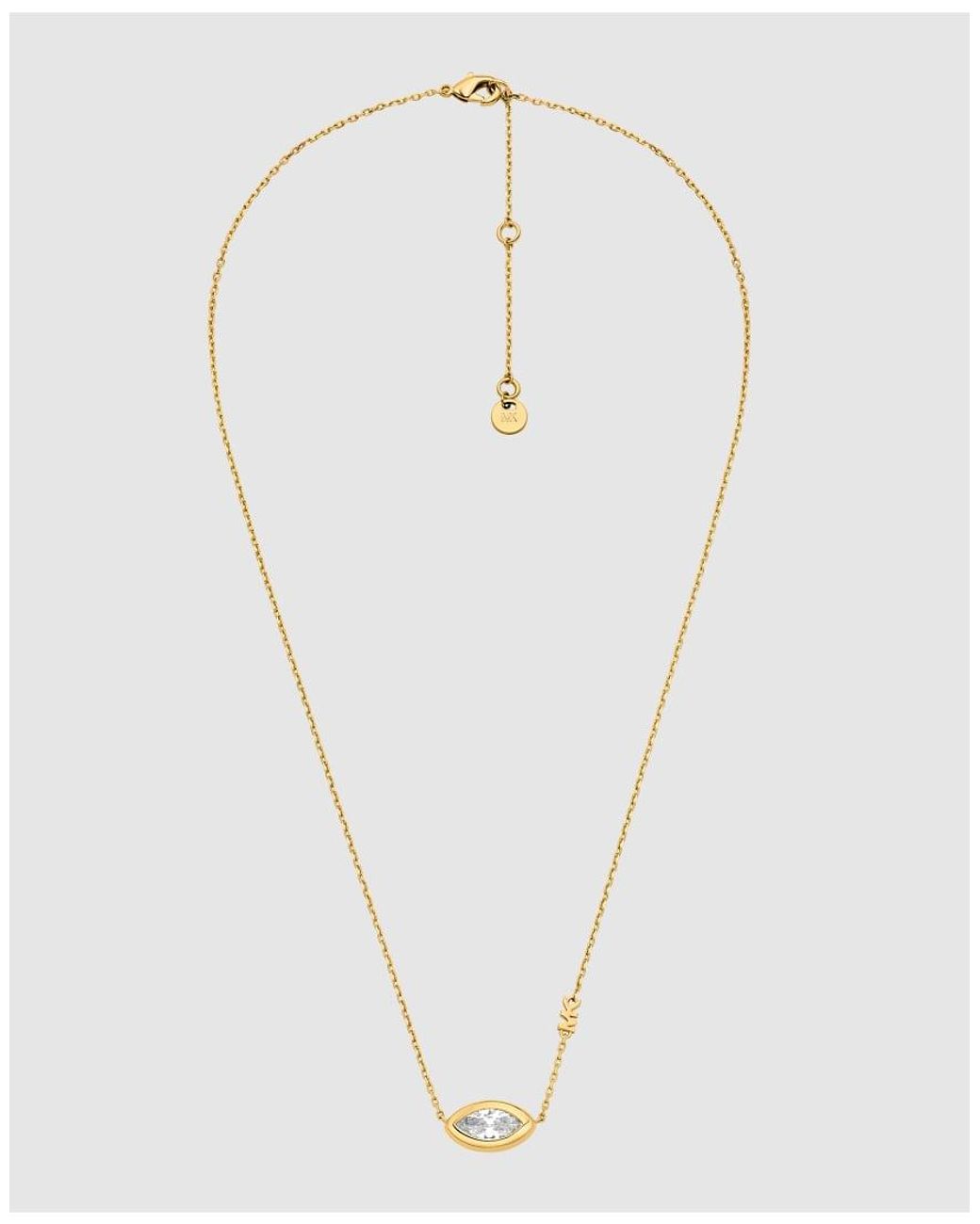 Michael Kors White Marquise Pendant Necklace