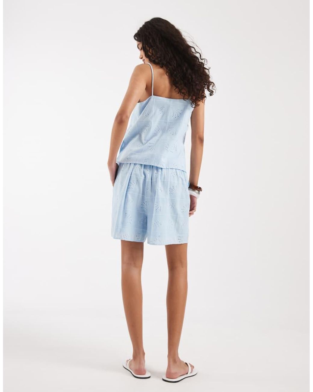 Vero Moda Blue High Waist Shorts Co-ord