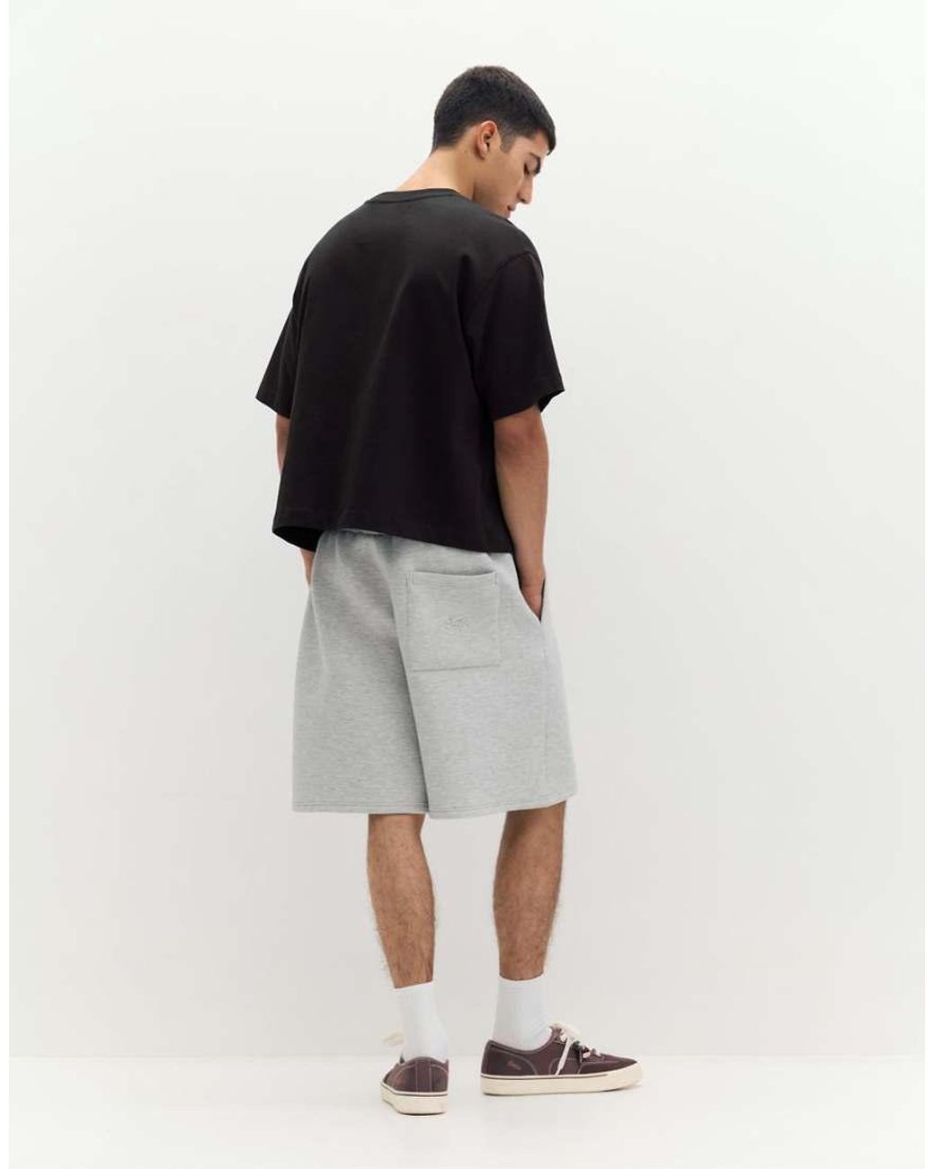 Pull&Bear Blue Bermuda Jogger Sweat Shorts for men