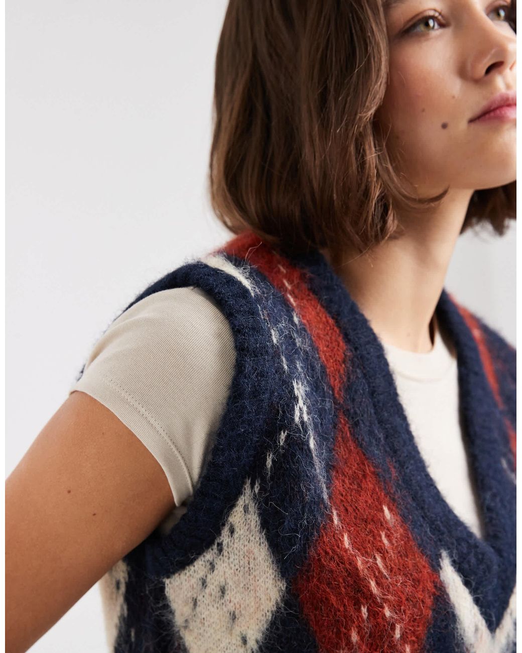 ONLY Blue – flauschiger strickpullunder