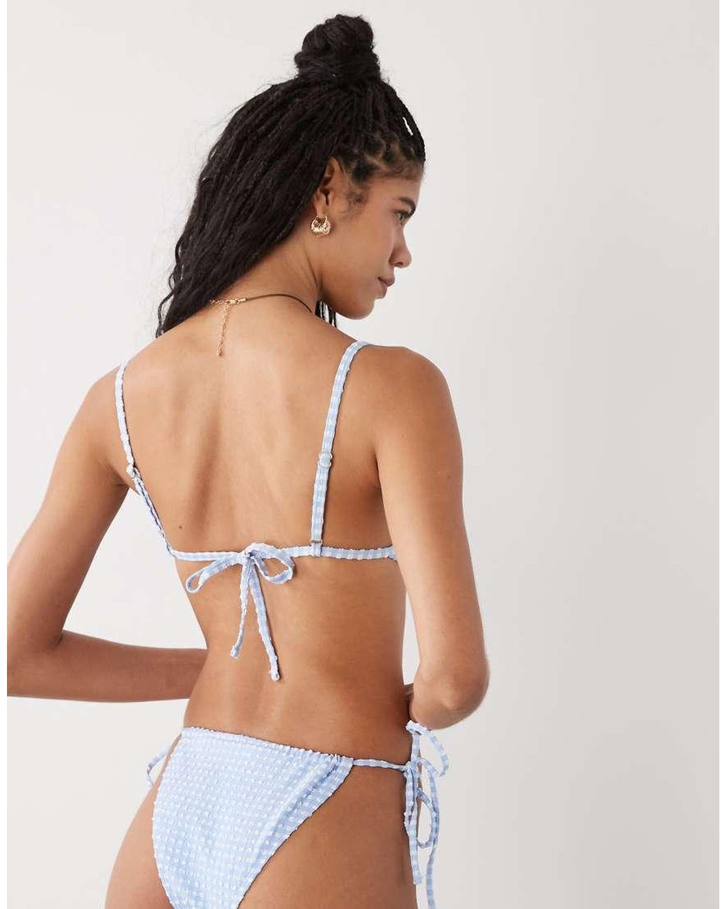 Reclaimed Vintage White Tie Side Bikini Bottom
