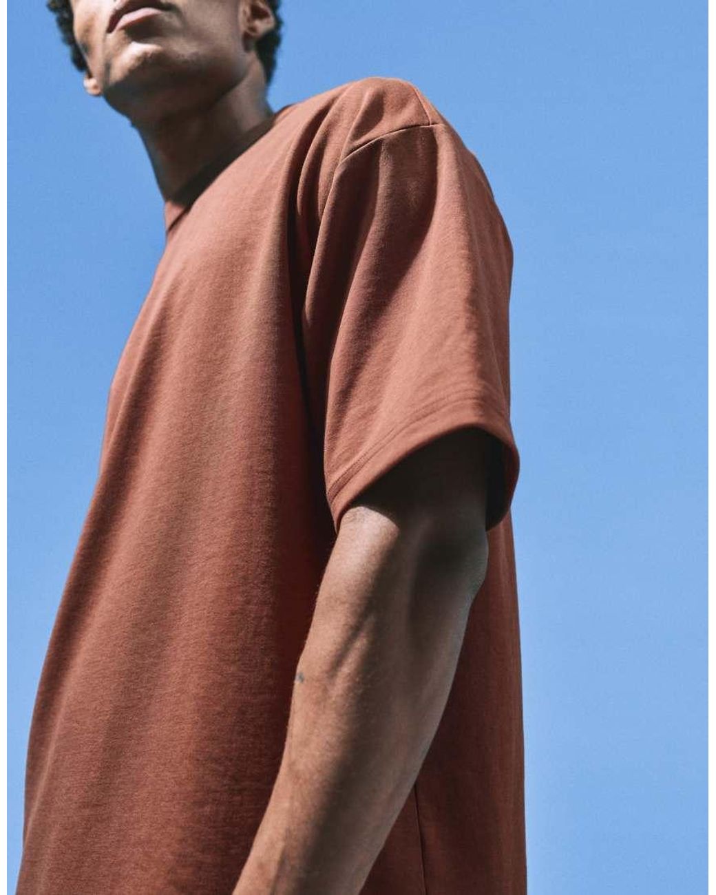 ASOS Brown Breathemaxtm Heavyweight Oversized T-shirt for men