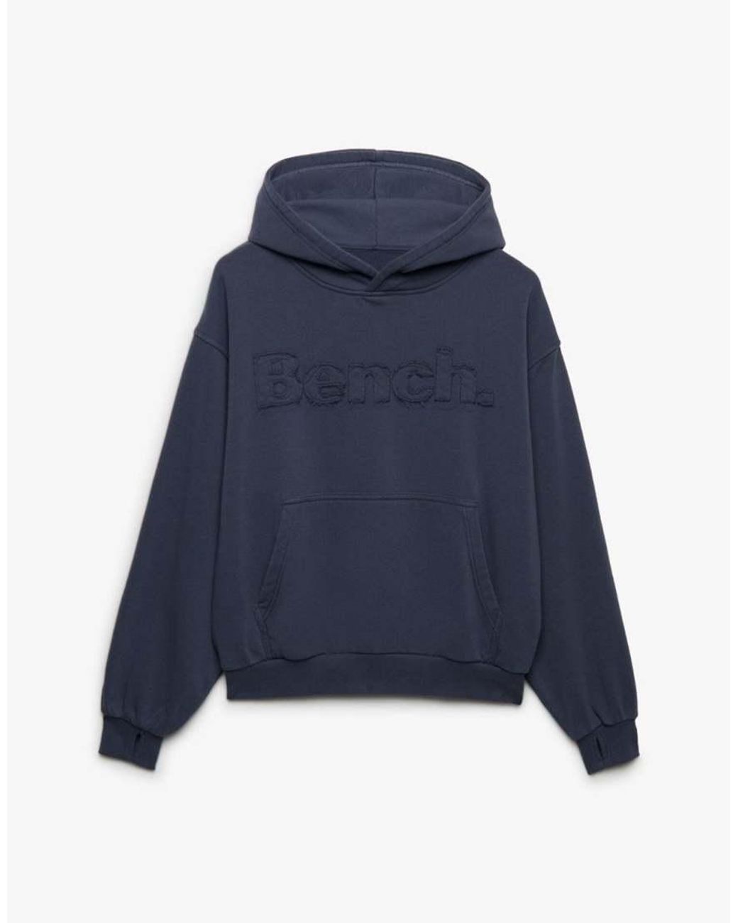 Bench x Superdry & Co Blue Oversized Applique Hoodie
