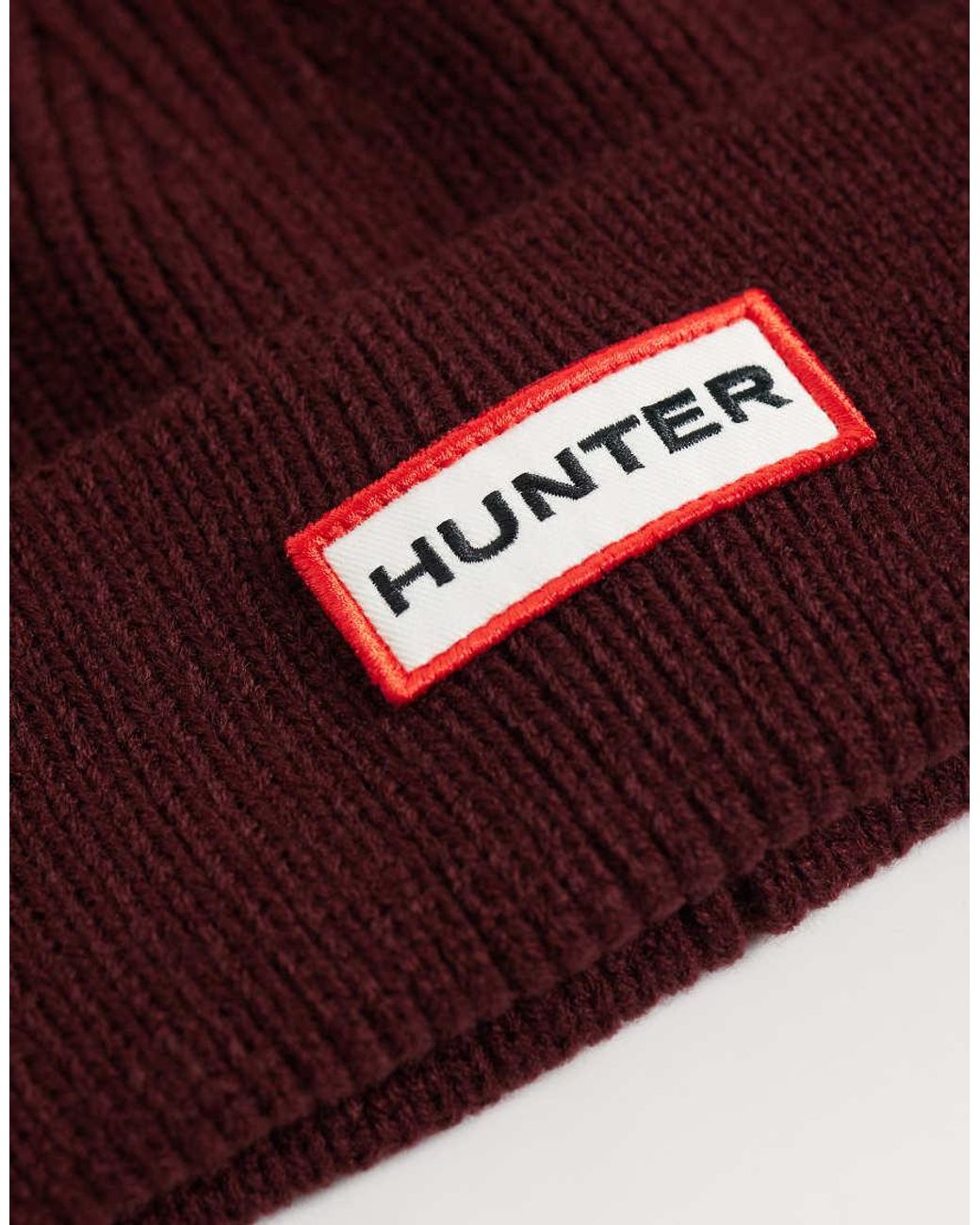 Hunter Acksley Gebreide Beanie in het Red