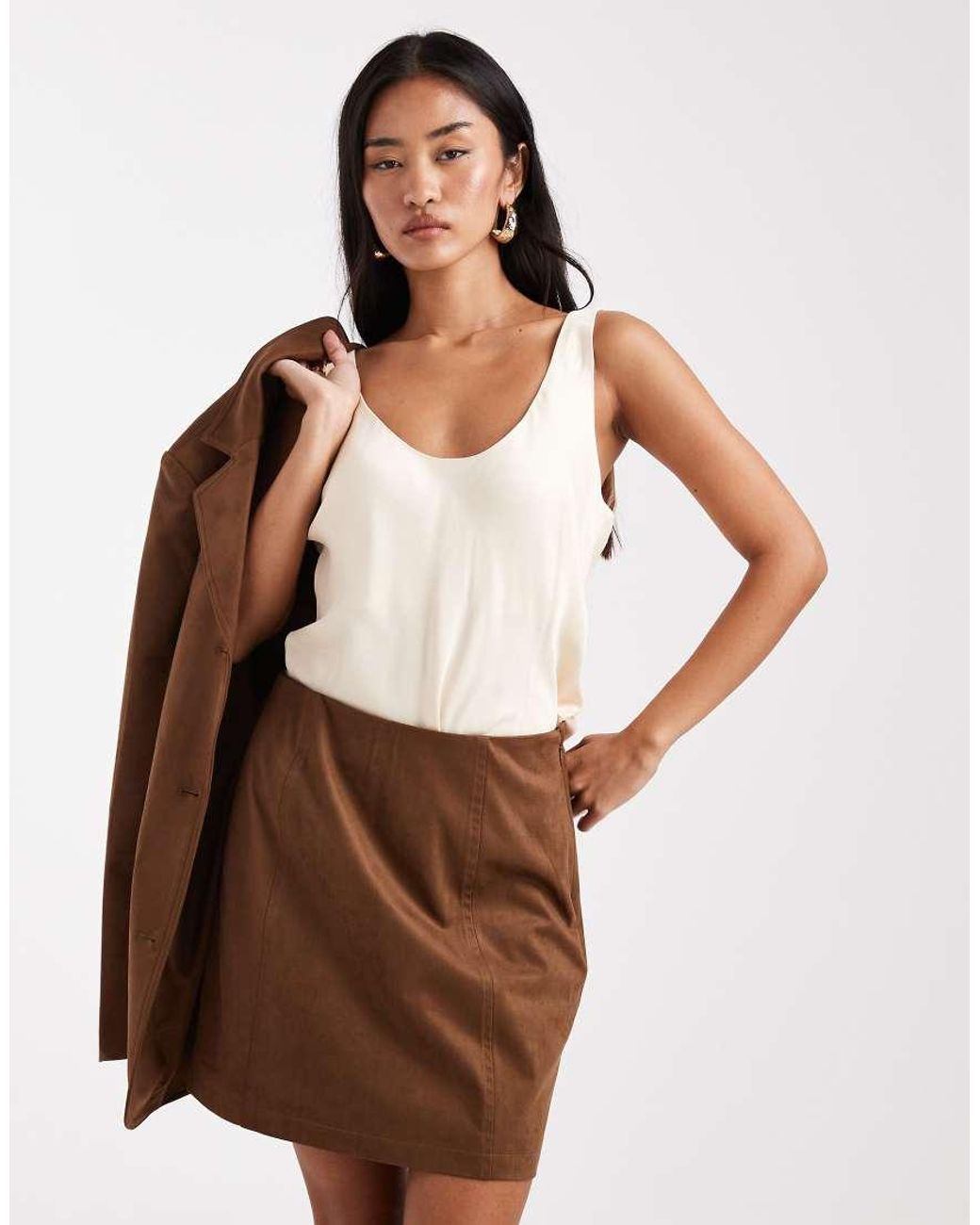 Minigonna Premium di Object in Brown