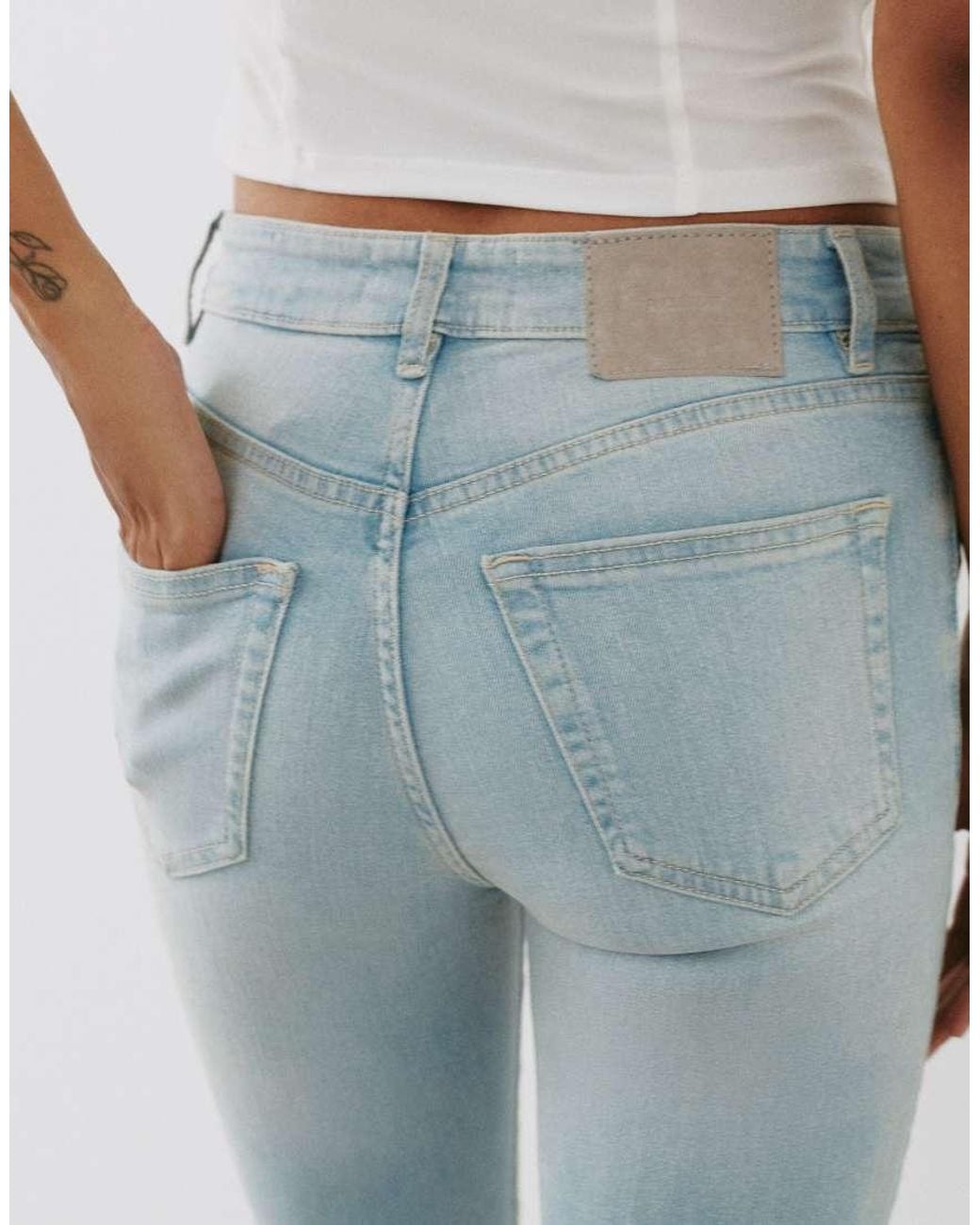 Pull&Bear Blue Skinny Flared Jeans