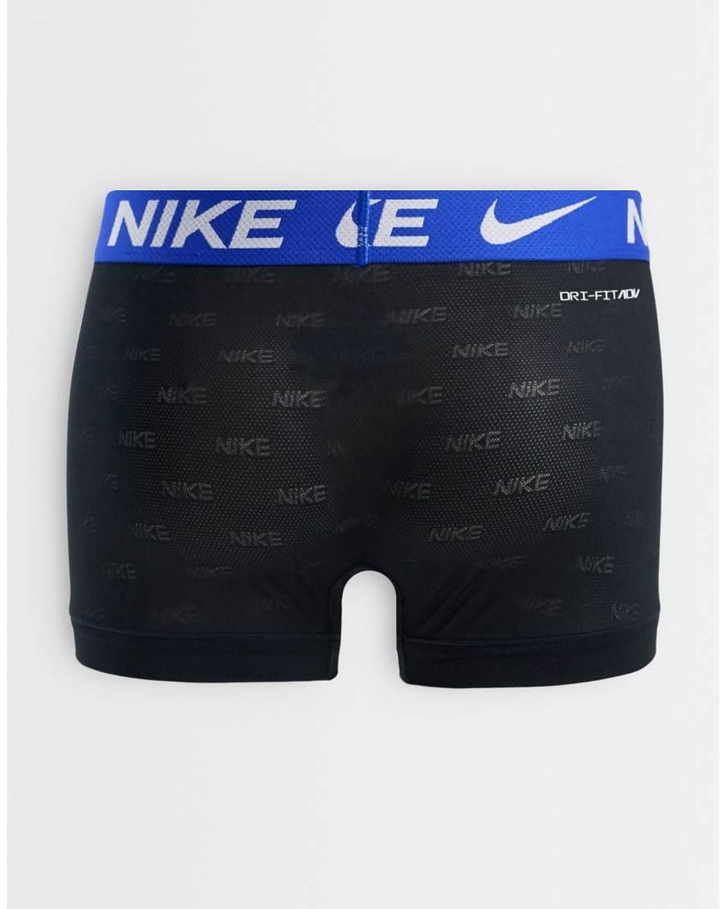Nike Blue Elite Breathe 3 Pack Trunks With/ Waistbands for men