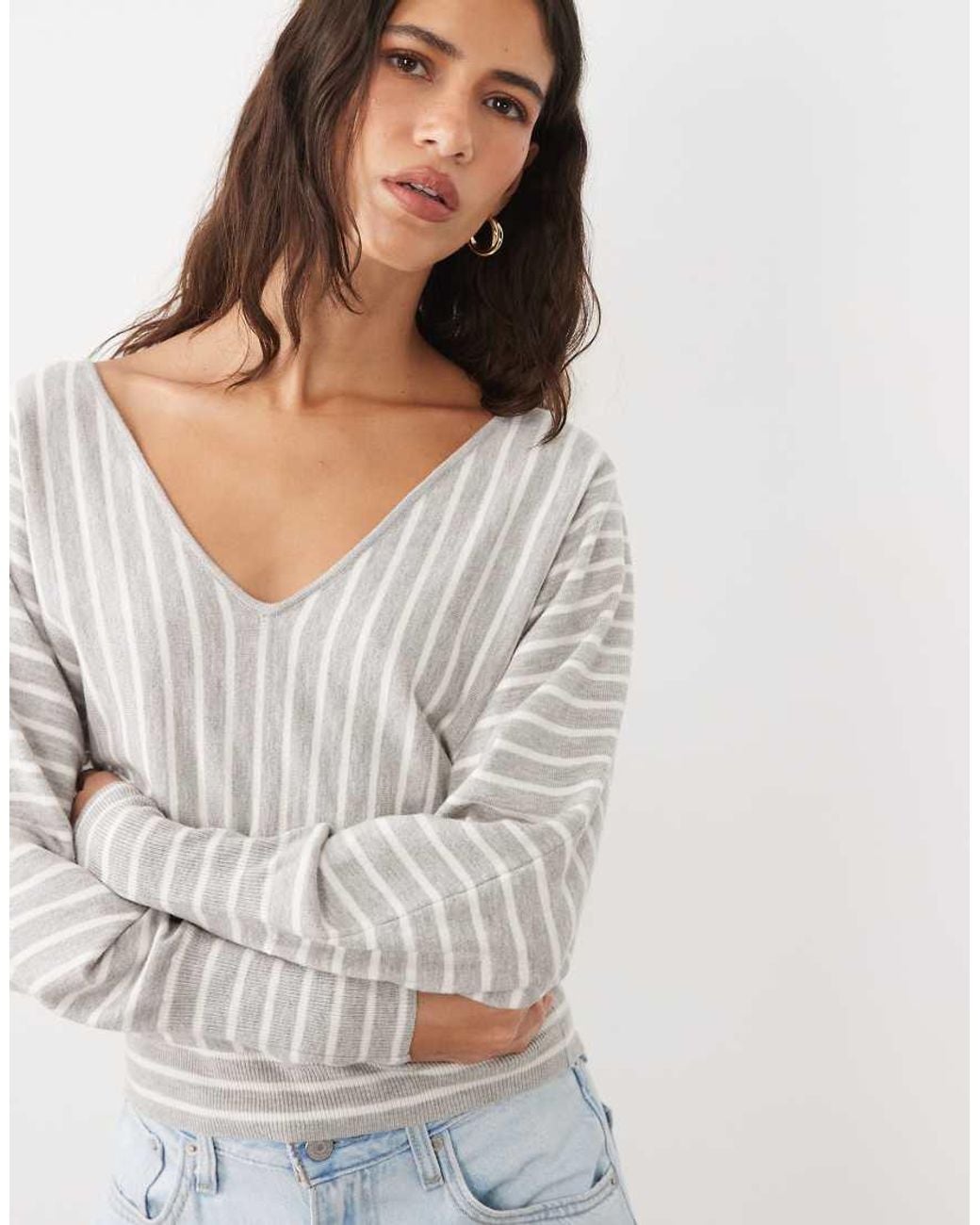 Cotton On White Everfine Cinched V-neck Knit