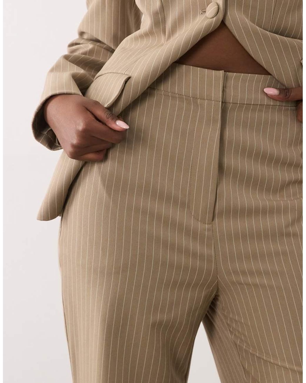 ASOS Natural Tailored Cigarette Pants