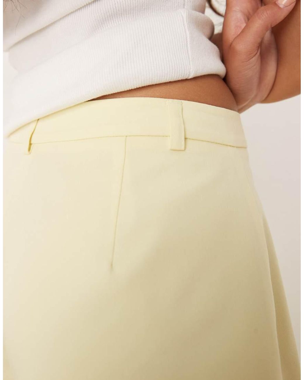 ASOS Natural Tailored Micro Shorts