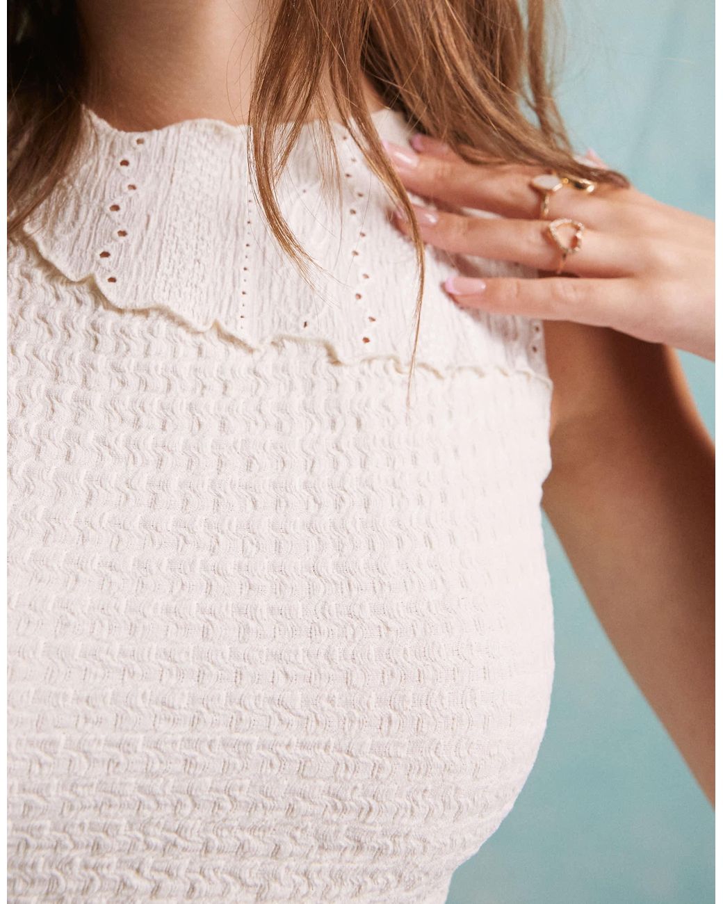 white lace short dress cheap Kisslock Mini Dress | White Lace | Size S