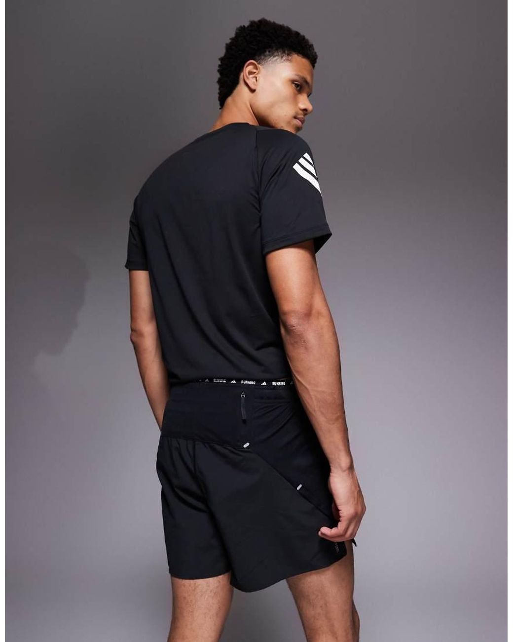 Adidas Originals Black Adidas Running Adi365 Shorts for men